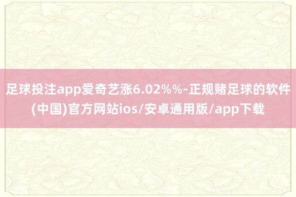 足球投注app爱奇艺涨6.02%%-正规赌足球的软件(中国)官方网站ios/安卓通用版/app下载