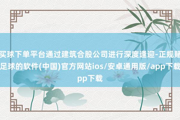 买球下单平台通过建筑合股公司进行深度逢迎-正规赌足球的软件(中国)官方网站ios/安卓通用版/app