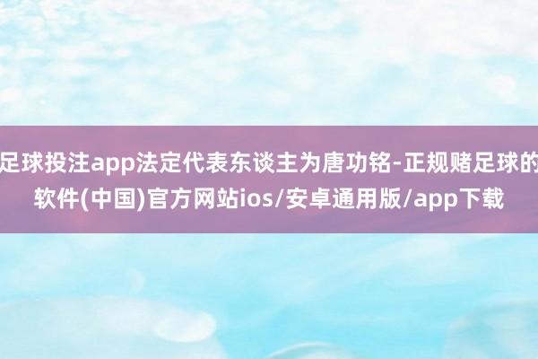 足球投注app法定代表东谈主为唐功铭-正规赌足球的软件(中国)官方网站ios/安卓通用版/app下载