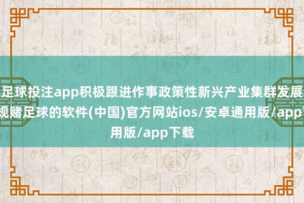 足球投注app积极跟进作事政策性新兴产业集群发展-正规赌足球的软件(中国)官方网站ios/安卓通用版/app下载