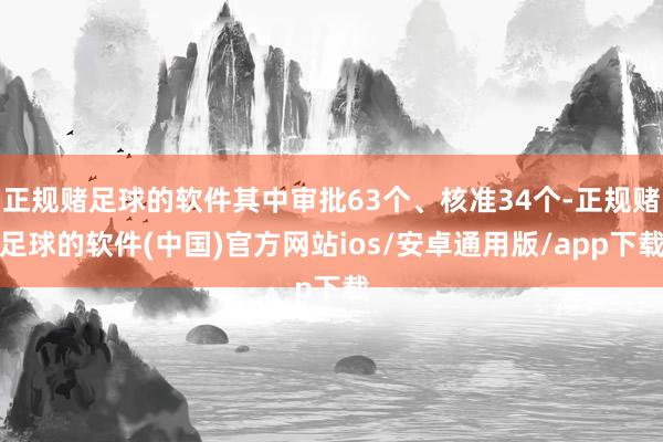 正规赌足球的软件其中审批63个、核准34个-正规赌足球的软件(中国)官方网站ios/安卓通用版/app下载