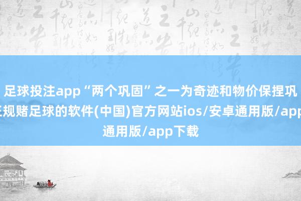 足球投注app“两个巩固”之一为奇迹和物价保捏巩固-正规赌足球的软件(中国)官方网站ios/安卓通用版/app下载