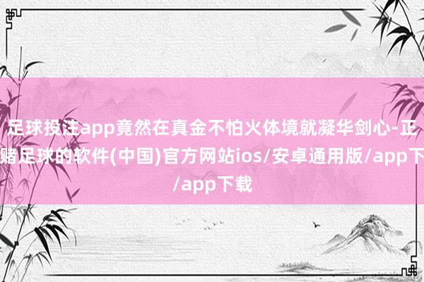 足球投注app竟然在真金不怕火体境就凝华剑心-正规赌足球的软件(中国)官方网站ios/安卓通用版/app下载