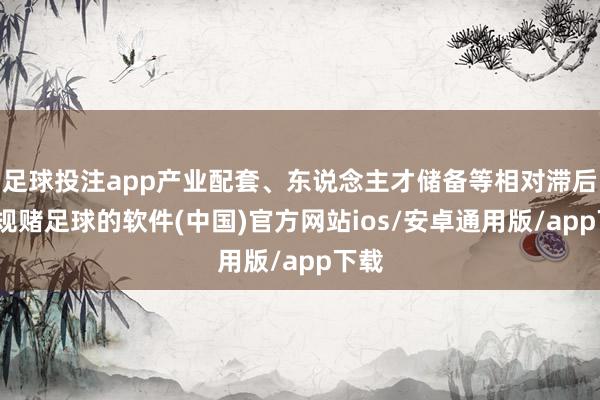 足球投注app产业配套、东说念主才储备等相对滞后-正规赌足球的软件(中国)官方网站ios/安卓通用版/app下载