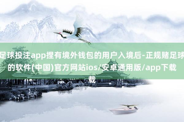 足球投注app捏有境外钱包的用户入境后-正规赌足球的软件(中国)官方网站ios/安卓通用版/app下