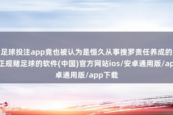 足球投注app竟也被认为是恒久从事搜罗责任养成的民风-正规赌足球的软件(中国)官方网站ios/安卓通