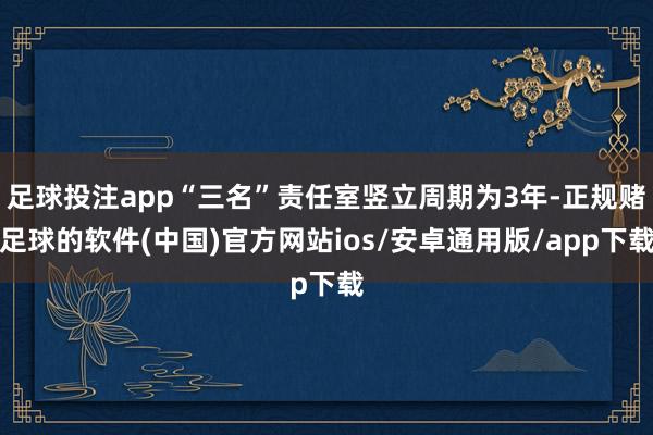 足球投注app“三名”责任室竖立周期为3年-正规赌足球的软件(中国)官方网站ios/安卓通用版/ap