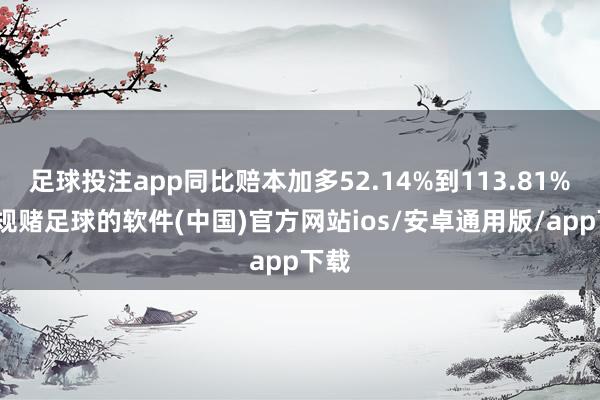 足球投注app同比赔本加多52.14%到113.81%-正规赌足球的软件(中国)官方网站ios/安卓通用版/app下载